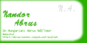 nandor abrus business card